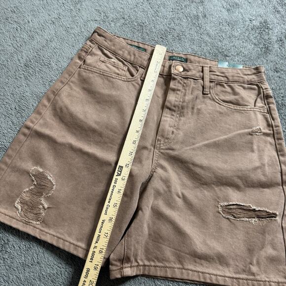Wild Fable Highest Rise Bermuda Shorts NWT Size 10 30" Brown Distressed - Picture 9 of 9